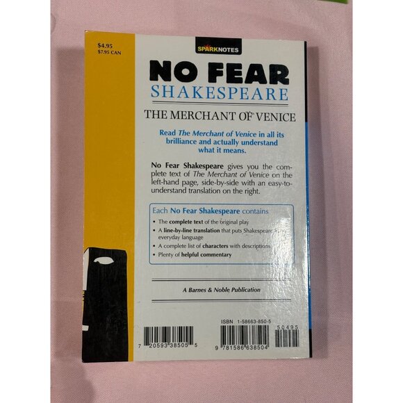 No Fear Shakespeare Books The Merchant Of Venice & Romeo And Juliet Bundle 2003 - Picture 11 of 16